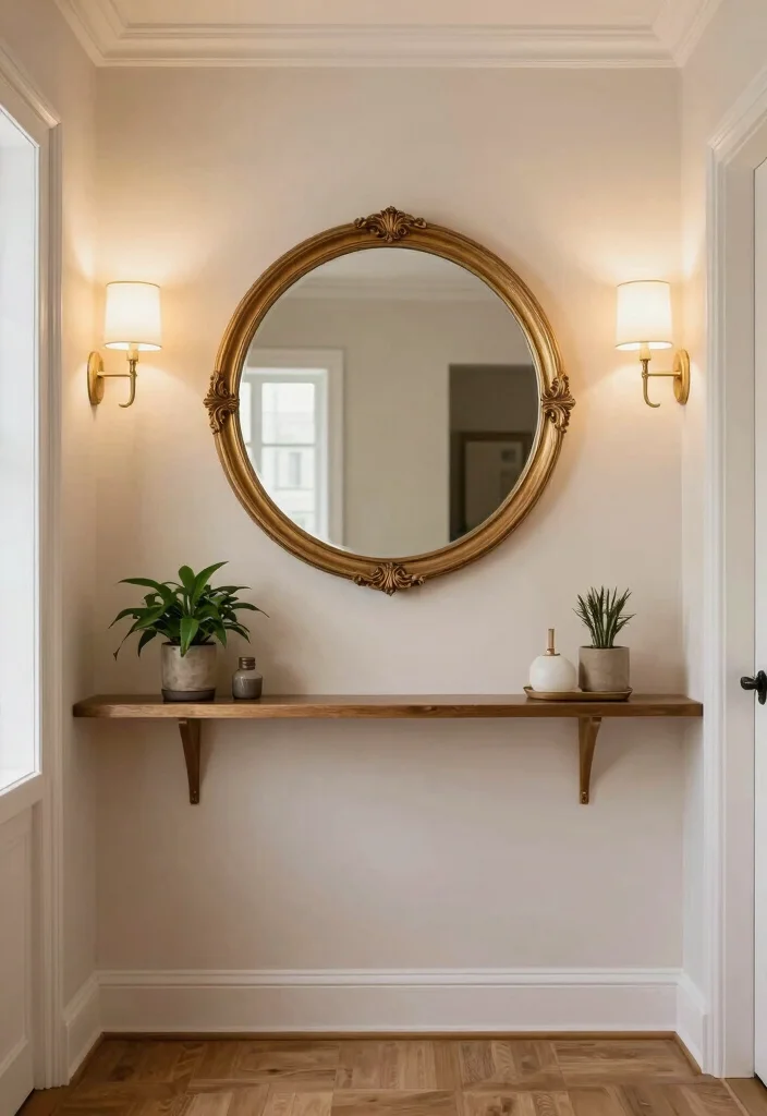 12 Hall Wall Decor Ideas for Long Corridors 2. Statement Mirrors to Reflect Light 0