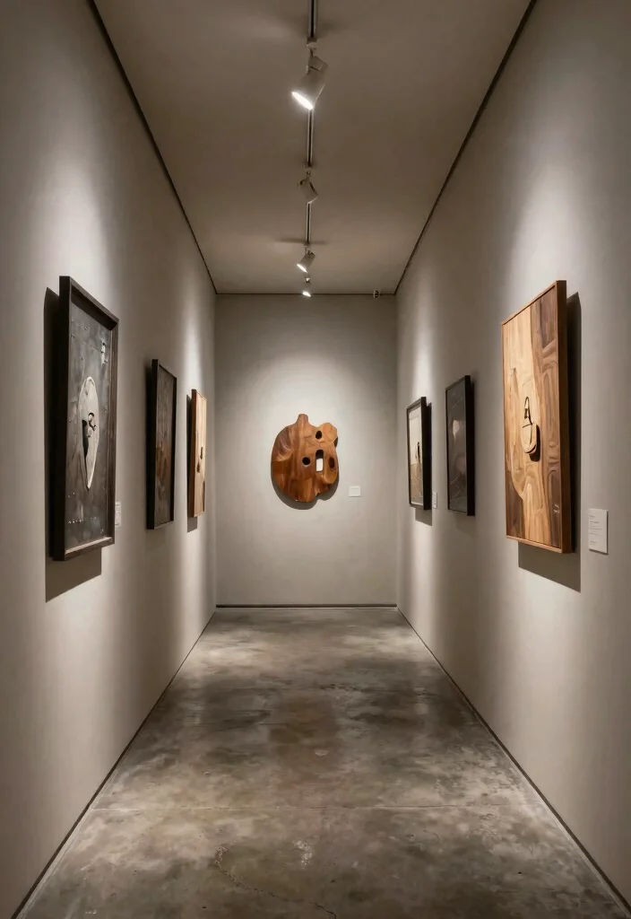 12 Hall Wall Decor Ideas for Long Corridors 4. Artistic Installations for Visual Drama 0