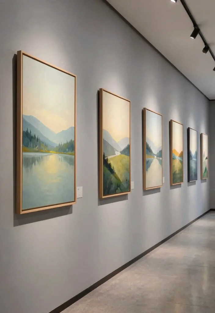 12 Hall Wall Decor Ideas for Long Corridors 7. Themed Art Series 0