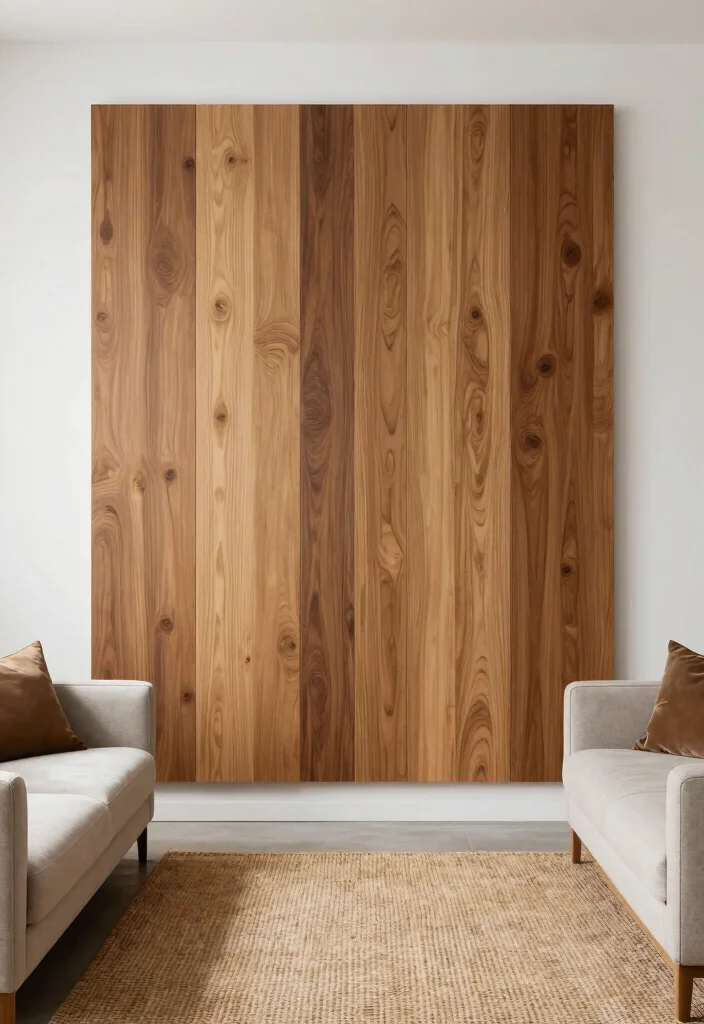 12 Large Living Room Wall Decor Ideas That Balance Space 6. Textured Wall Panels 0