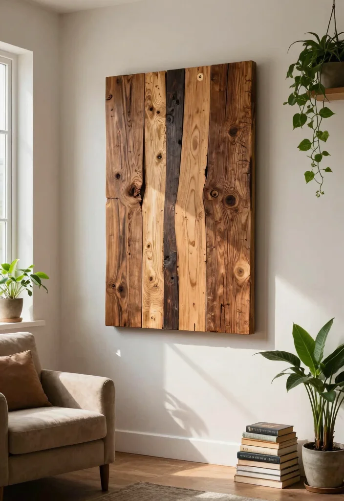 12 Living Room Wall Decor Ideas for a Finished Look 1 12 Living Room Wall Decor Ideas for a Finished Look 1. Reclaimed Wood Art 0