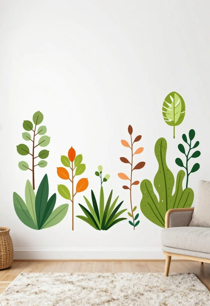 12 Living Room Wall Decor Ideas for a Finished Look 50 12 Living Room Wall Decor Ideas for a Finished Look 10. Eco Friendly Wall Decals 0