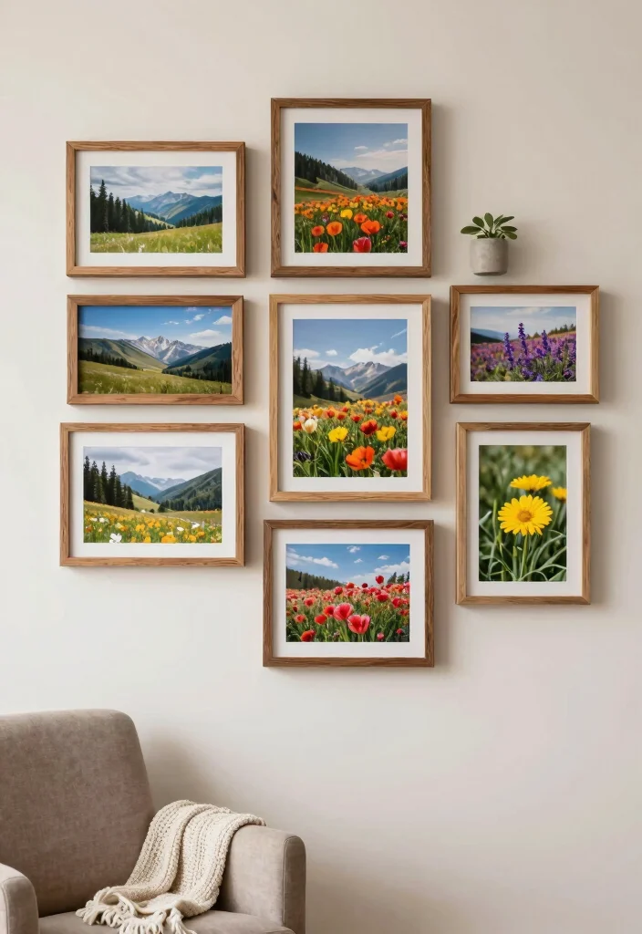 12 Living Room Wall Decor Ideas for a Finished Look 26 12 Living Room Wall Decor Ideas for a Finished Look 6. Framed Nature Photography 0