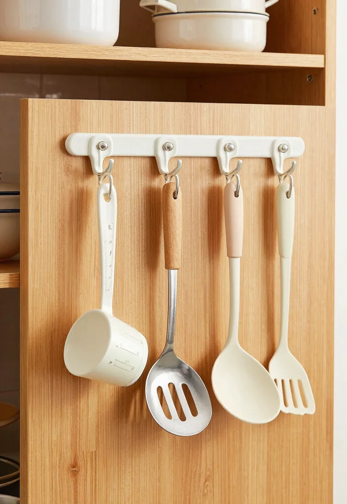 12 Pantry Organization Ideas for Easy Meal Prep 7. Hooks for Utensils and Tools 0