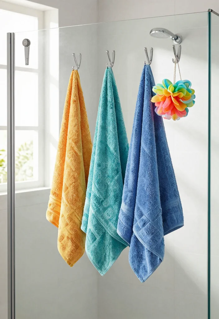 12 Shower Organization Ideas for Daily Convenience 2. Over the Door Hooks 0