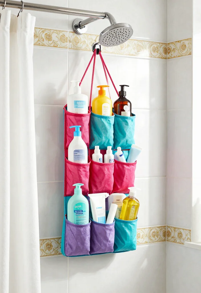 12 Shower Organization Ideas for Daily Convenience 4. Hanging Shower Organizer 0