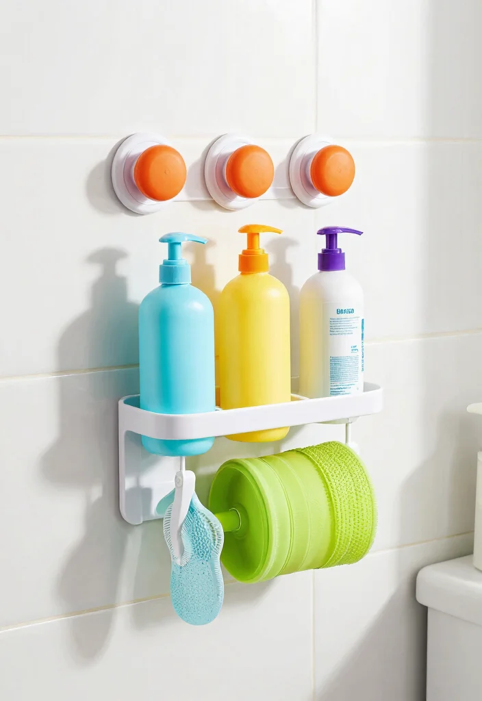 12 Shower Organization Ideas for Daily Convenience 9. Suction Cup Storage 0