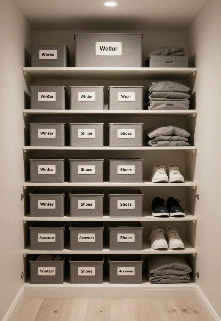 12 Small Closet Organization Ideas That Save Space 8. Label Everything 0