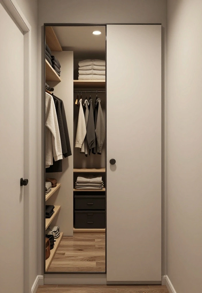 12 Small Closet Organization Ideas for Bedroom Clothing Storage 51 12 Small Closet Organization Ideas for Bedroom Clothing Storage 11. Use a Mirror for Depth 0