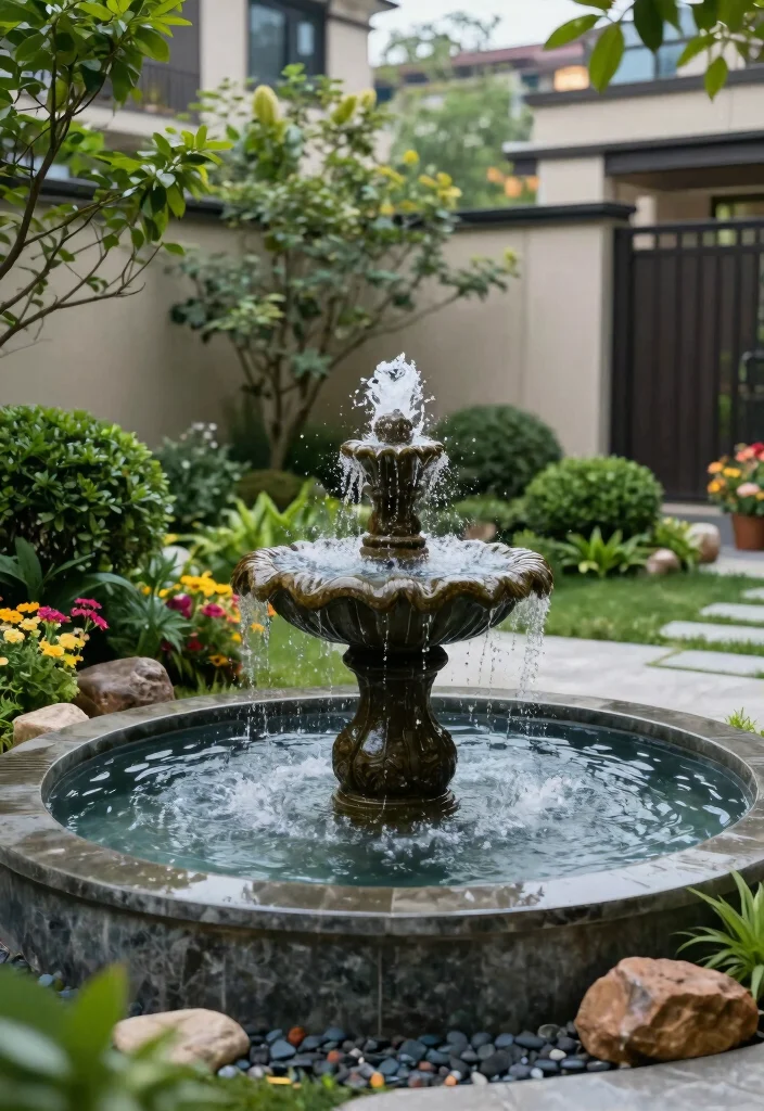 12 Townhouse Backyard Ideas That Feel Private and Functional 5. Water Features for Tranquility 0