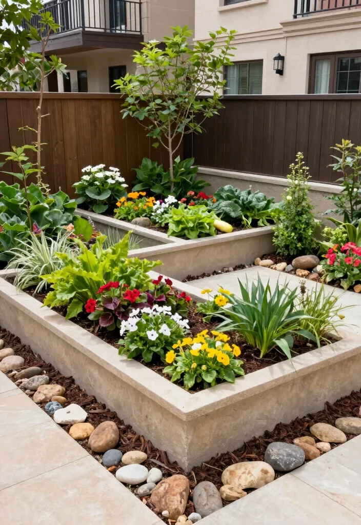 12 Townhouse Backyard Ideas That Feel Private and Functional 8. Multi purpose Garden Beds 0
