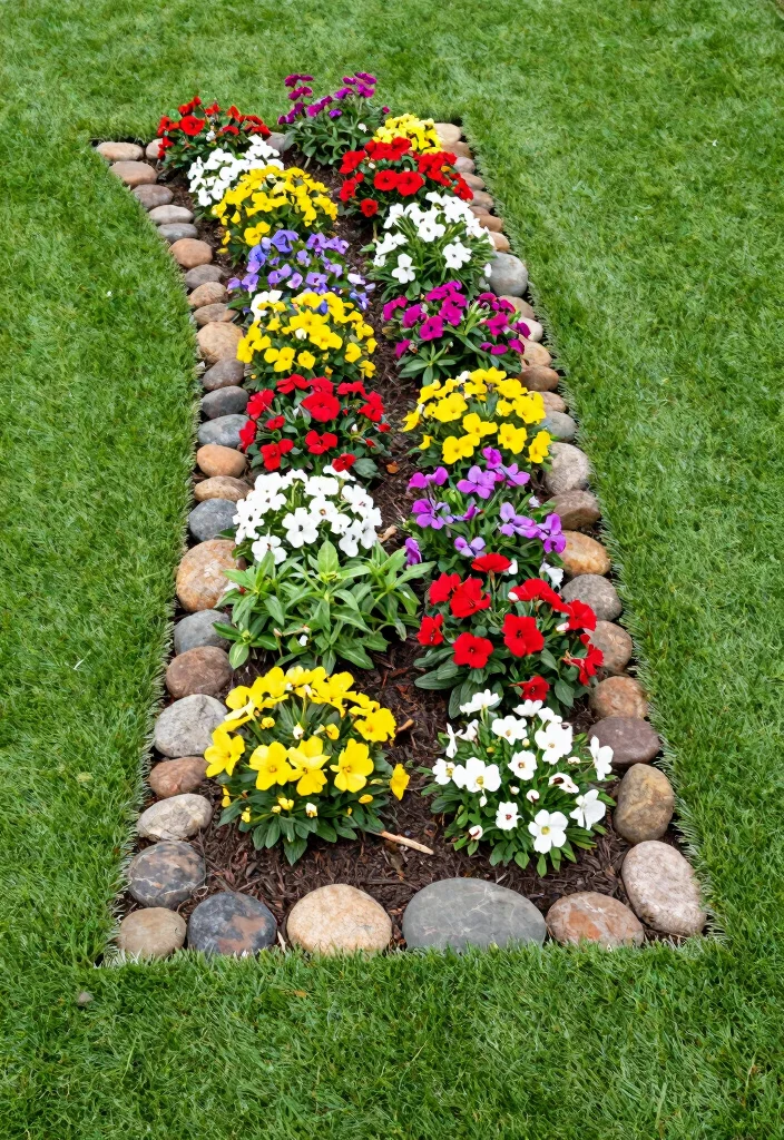 12 Turf Backyard Ideas for Low Maintenance Green Spaces 40 12 Turf Backyard Ideas for Low Maintenance Green Spaces 10. Beautifully Framed Flower Beds 0
