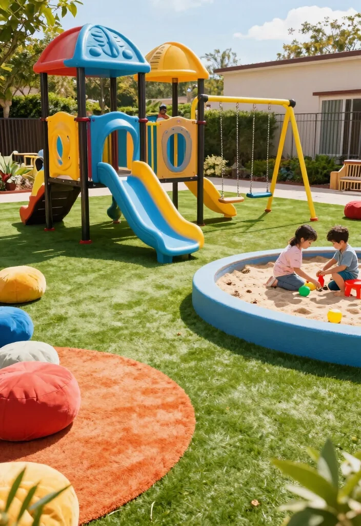 12 Turf Backyard Ideas for Low Maintenance Green Spaces 12 12 Turf Backyard Ideas for Low Maintenance Green Spaces 2. Outdoor Play Area for Kids 0