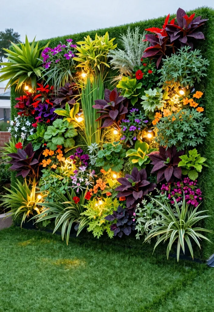 12 Turf Backyard Ideas for Low Maintenance Green Spaces 27 12 Turf Backyard Ideas for Low Maintenance Green Spaces 7. Vertical Garden Showcase 0