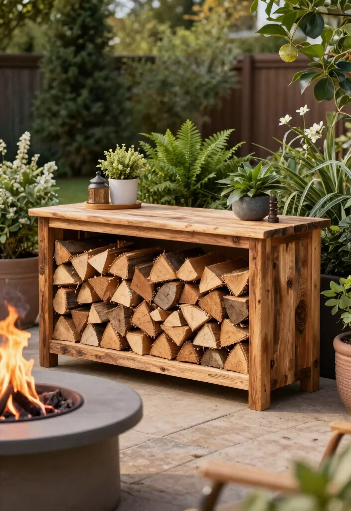 14 Backyard Patio Ideas for Comfortable Everyday Outdoor Living 54 14 Backyard Patio Ideas for Comfortable Everyday Outdoor Living 14. Cozy Firewood Storage 0