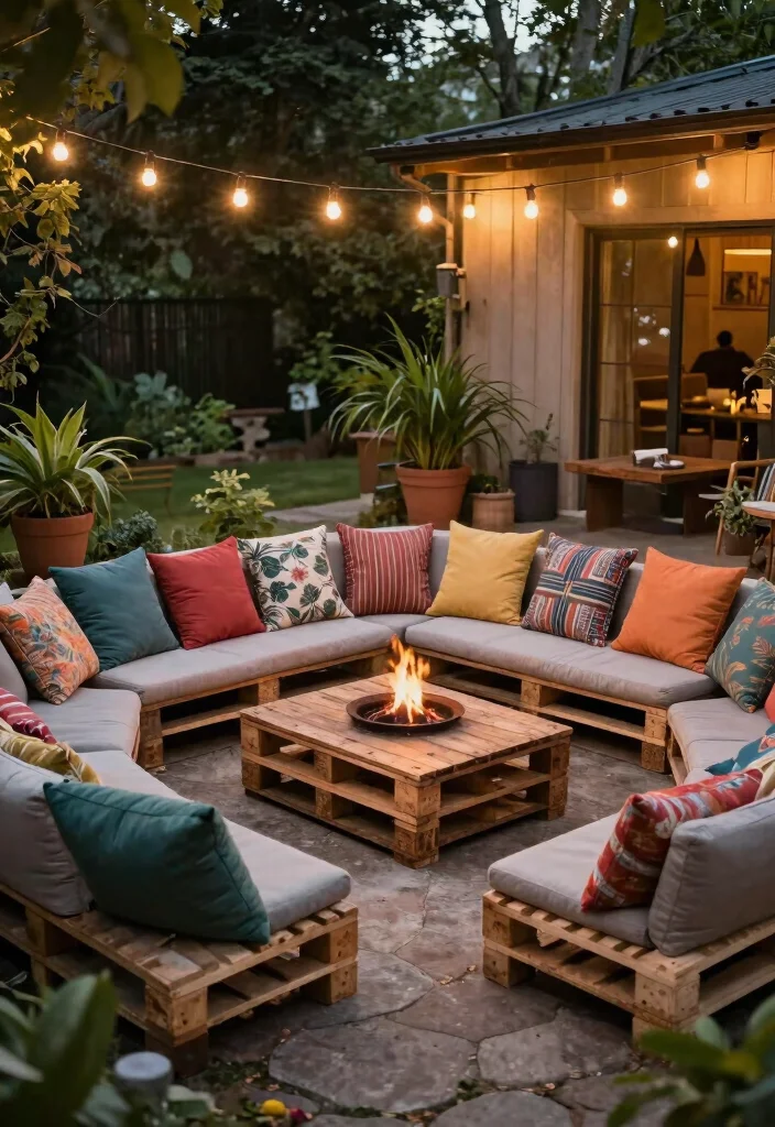 14 Backyard Patio Ideas for Comfortable Everyday Outdoor Living 12 14 Backyard Patio Ideas for Comfortable Everyday Outdoor Living 2. DIY Pallet Seating 0