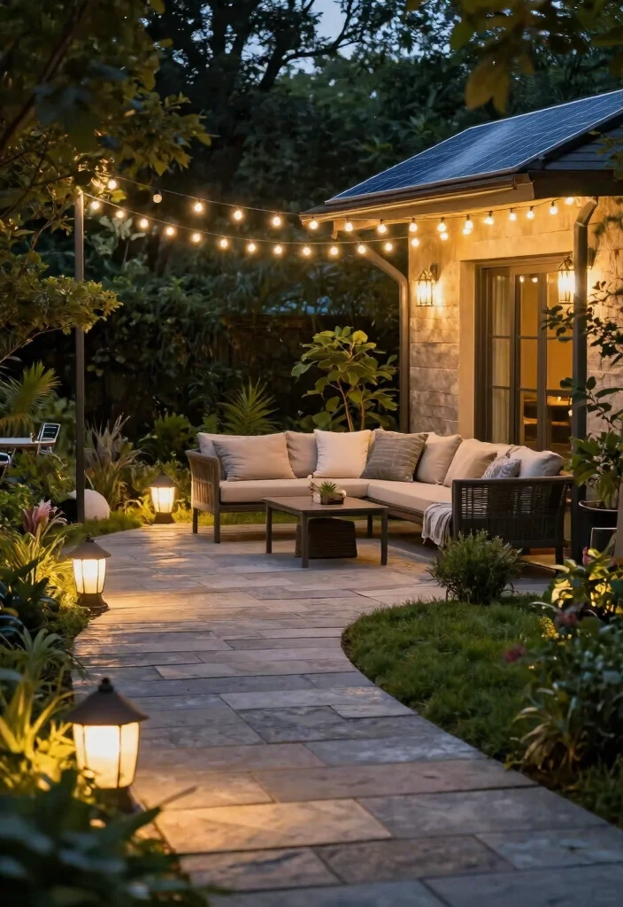 14 Backyard Patio Ideas for Comfortable Everyday Outdoor Living 14 14 Backyard Patio Ideas for Comfortable Everyday Outdoor Living 4. Solar Powered Lighting 0