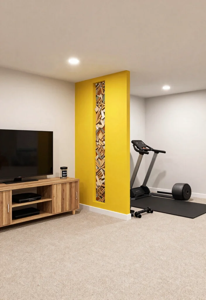 14 Basement TV Wall Ideas for Home Entertainment 54 14 Basement TV Wall Ideas for Home Entertainment 14. Multi functional Spaces 0