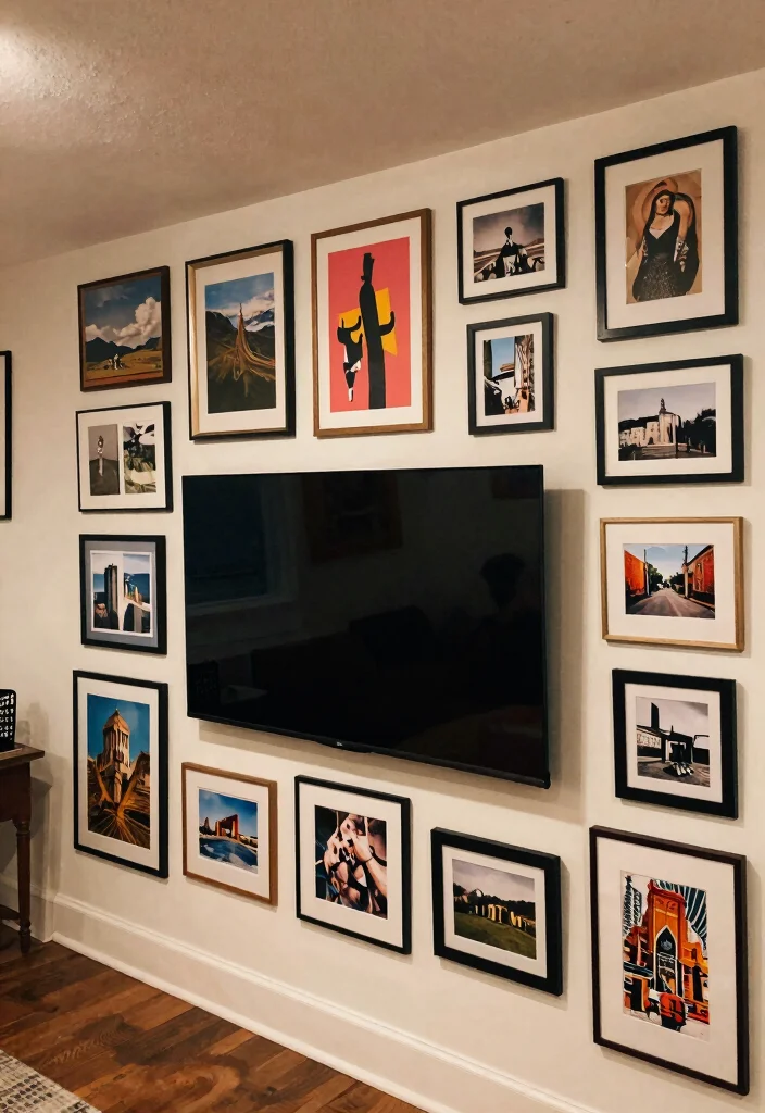 14 Basement TV Wall Ideas for Home Entertainment 17 14 Basement TV Wall Ideas for Home Entertainment 7. Wall Mounted Gallery 0