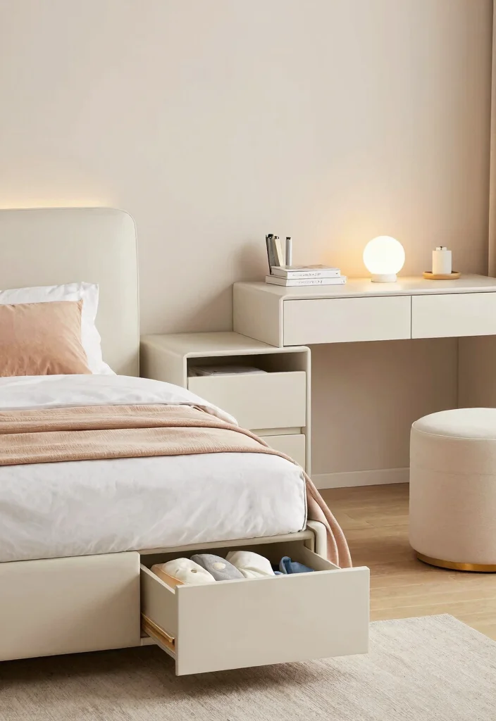 14 Bedroom Organization Ideas for a Calm Space 12 14 Bedroom Organization Ideas for a Calm Space 2. Opt for Multi Functional Furniture 0