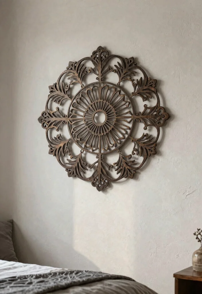 14 Bohemian Wall Decor Ideas for Bedroom Styling 40 14 Bohemian Wall Decor Ideas for Bedroom Styling 10. Unique 3D Wall Art 0