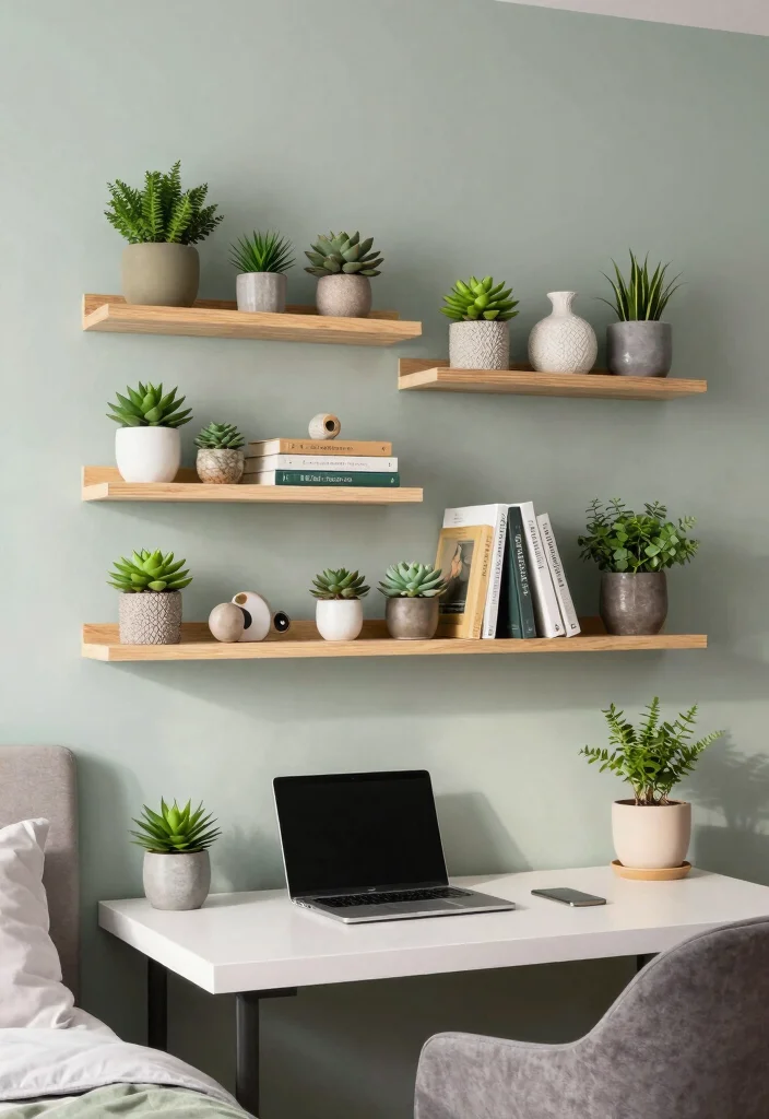 14 Bohemian Wall Decor Ideas for Bedroom Styling 26 14 Bohemian Wall Decor Ideas for Bedroom Styling 6. Floating Shelves for Display 0