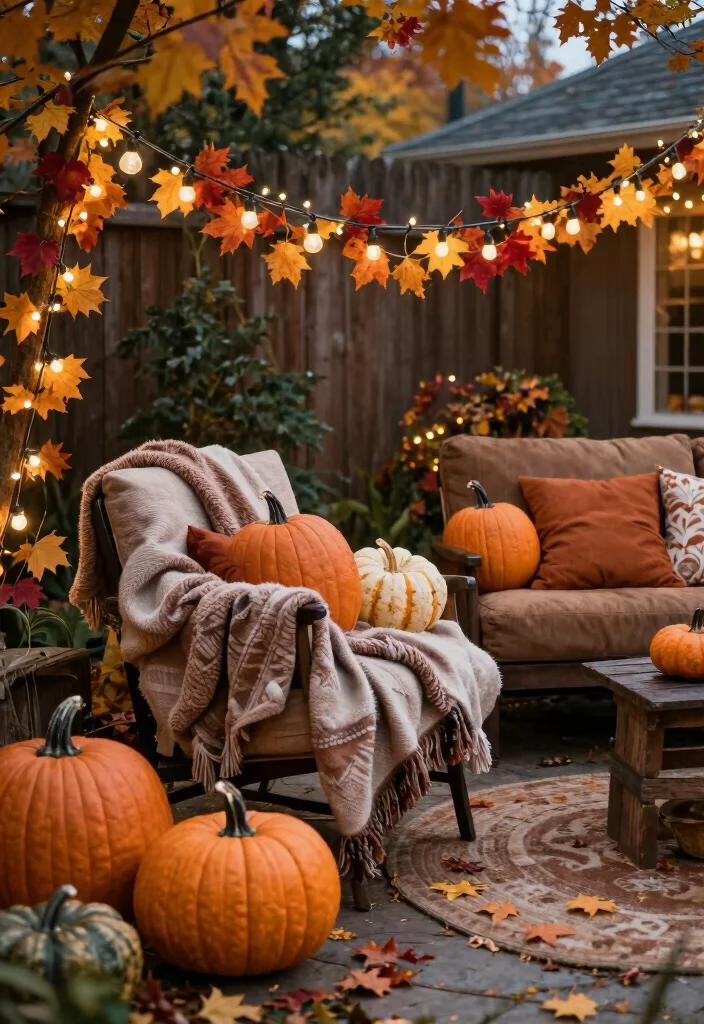14 Cozy Backyard Ideas to Create a Relaxing Outdoor Living Space 14. Seasonal Touches 0