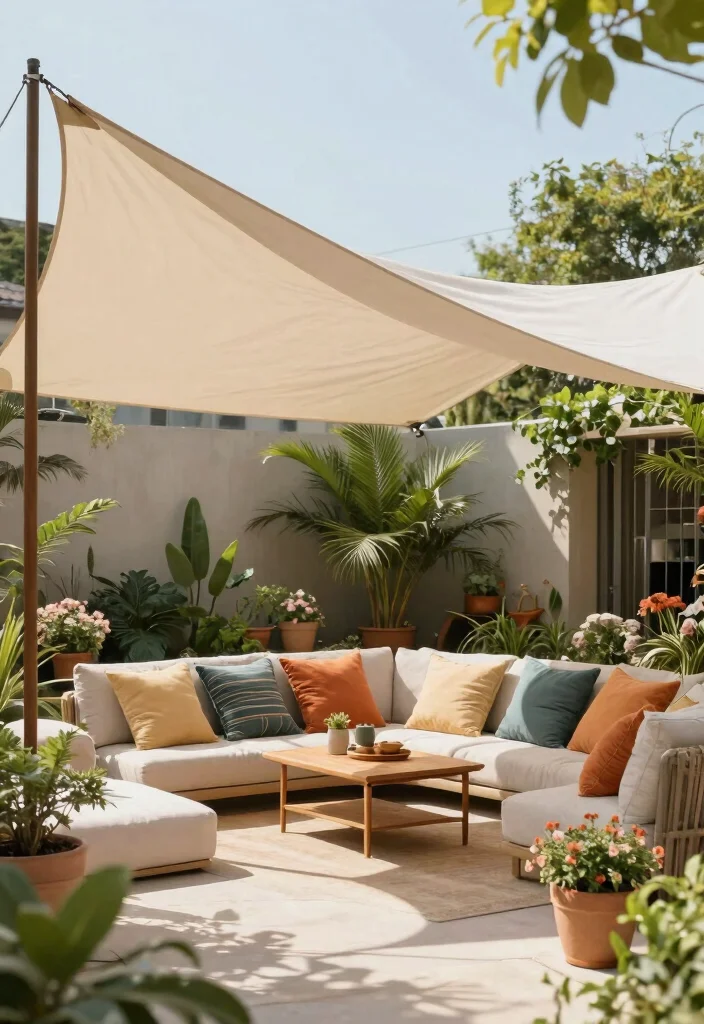 14 Cozy Backyard Ideas to Create a Relaxing Outdoor Living Space 7. Shade Solutions 0