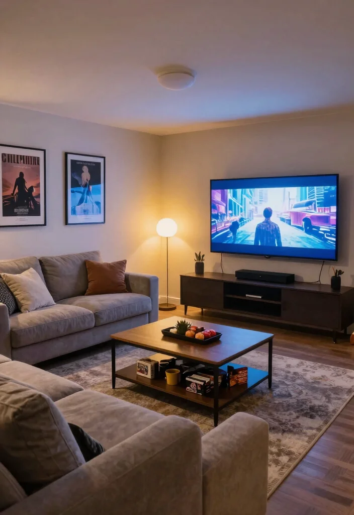 14 Cozy Basement Ideas for Warm and Inviting Spaces 11. Entertainment Area Design 0