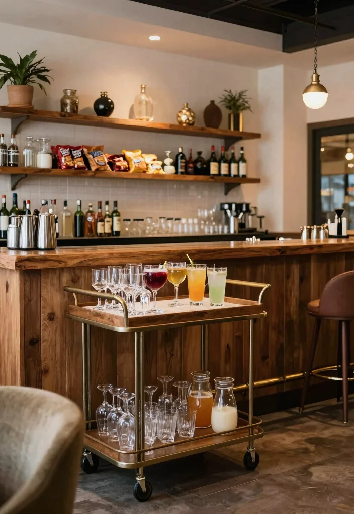 14 Cozy Basement Ideas for Warm and Inviting Spaces 12. Incorporate a Bar or Snack Station 0