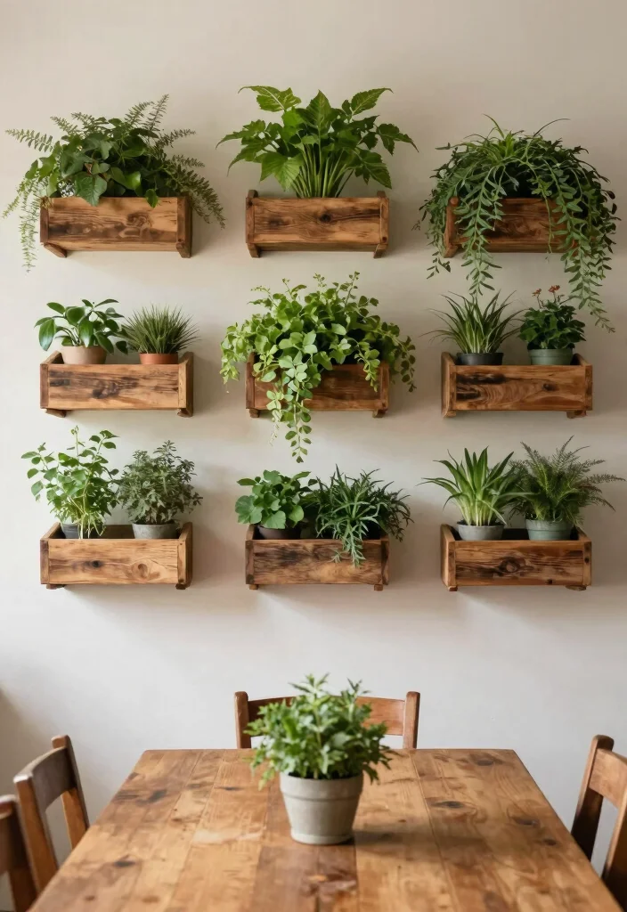 14 Dining Area Wall Decor Ideas for Visual Interest 13. Plants and Greenery 0