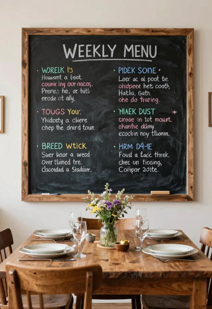 14 Dining Area Wall Decor Ideas for Visual Interest 6. Chalkboard Wall Decor 0