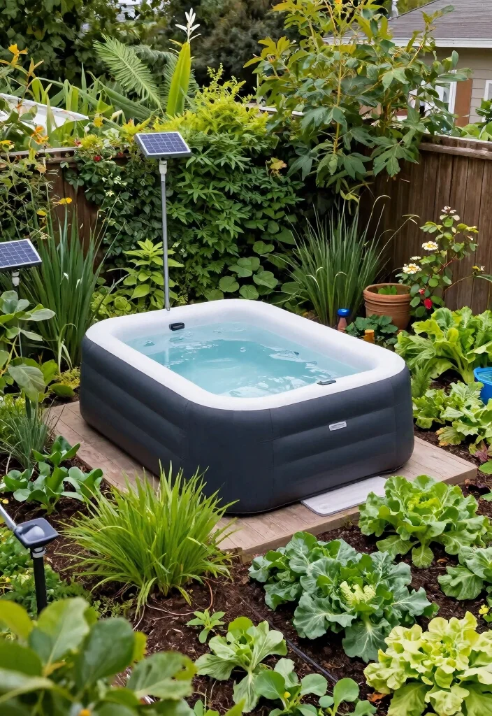 14 Inflatable Hot Tub Backyard Ideas for Small Outdoor Areas 28 14 Inflatable Hot Tub Backyard Ideas for Small Outdoor Areas 8. Eco Friendly Oasis 0