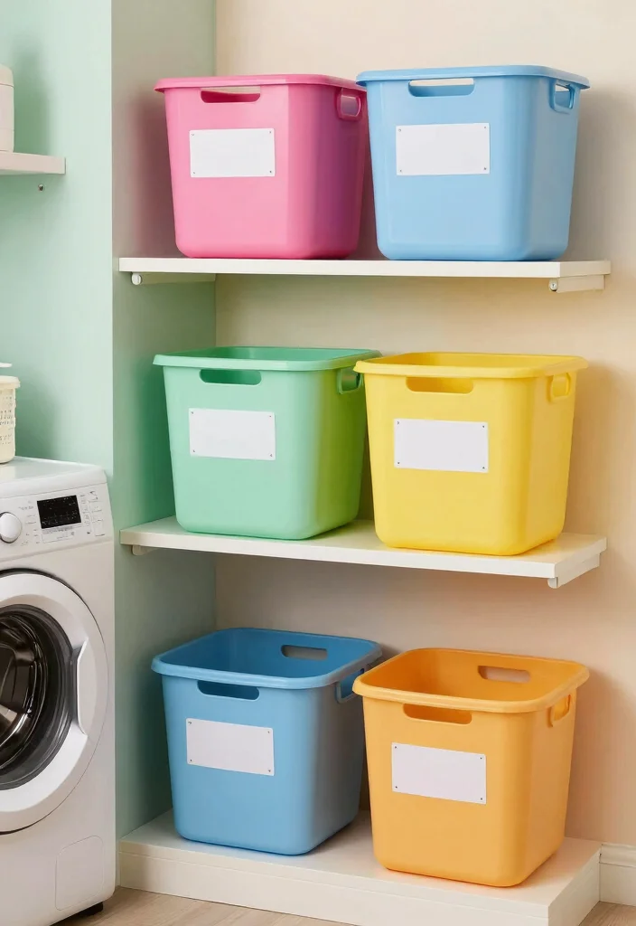 14 Laundry Room Organization Ideas for Small Spaces 50 14 Laundry Room Organization Ideas for Small Spaces 10. Color Coded Organization 0