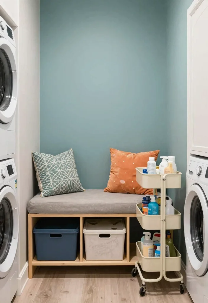 14 Laundry Room Organization Ideas for Small Spaces 12 14 Laundry Room Organization Ideas for Small Spaces 2. Multi functional Furniture 0