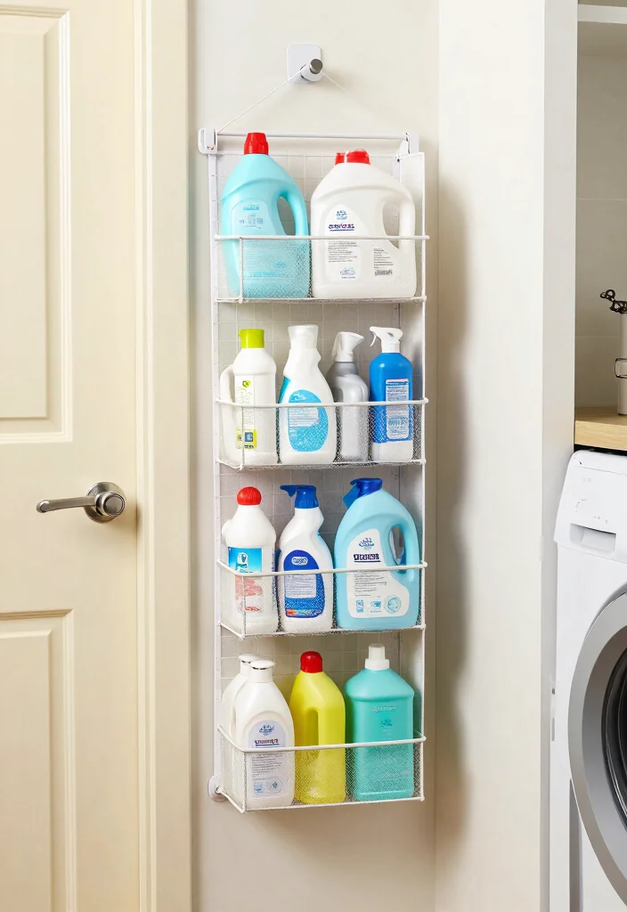 14 Laundry Room Organization Ideas for Small Spaces 25 14 Laundry Room Organization Ideas for Small Spaces 5. Over the Door Organizers 0