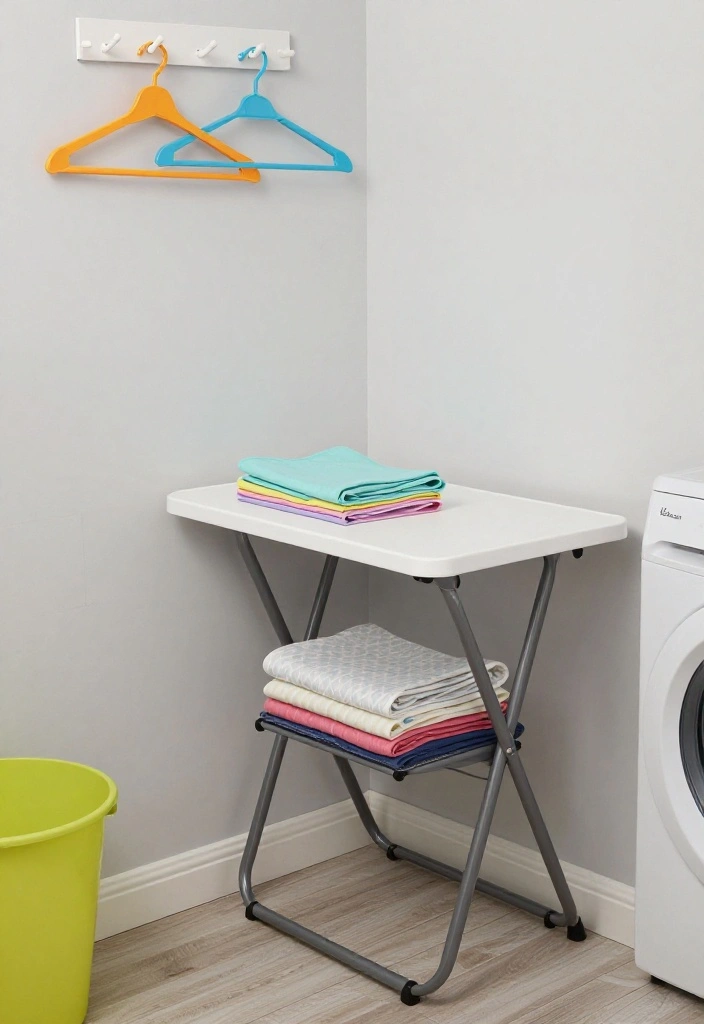 14 Laundry Room Organization Ideas for Small Spaces 26 14 Laundry Room Organization Ideas for Small Spaces 6. Folding Folding Tables 0