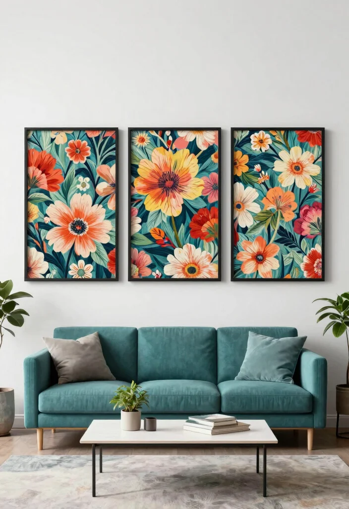14 Living Room Wall Decor Ideas Above the Couch 39 14 Living Room Wall Decor Ideas Above the Couch 9. Framed Fabric or Wallpaper 0