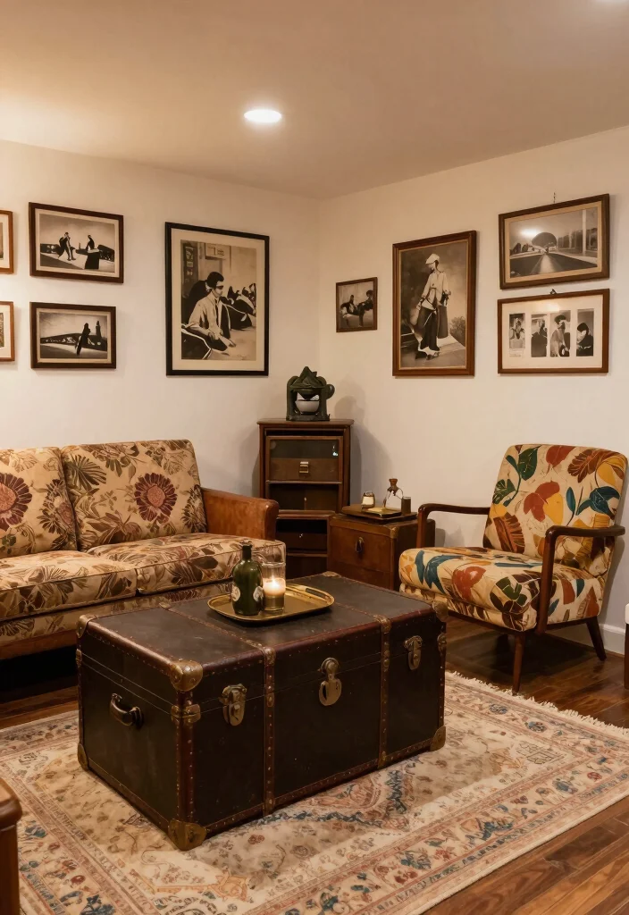 14 Moody Basement Ideas with Dark Cozy Atmosphere 62 14 Moody Basement Ideas with Dark Cozy Atmosphere 11. Vintage Decor 0