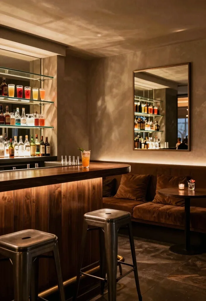 14 Moody Basement Ideas with Dark Cozy Atmosphere 26 14 Moody Basement Ideas with Dark Cozy Atmosphere 5. Chic Bar Area 0