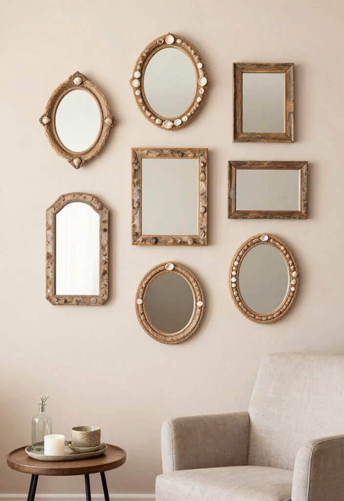 14 Room Wall Decor Ideas for Any Space 6. Upcycled Mirrors 0