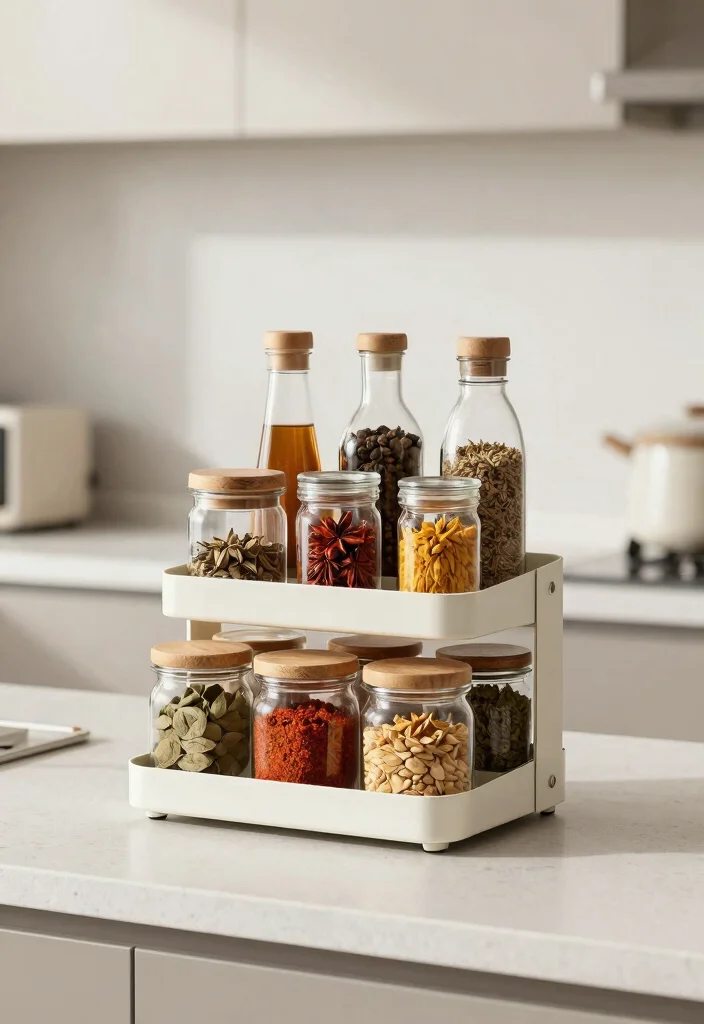 14 Small Kitchen Organization Ideas That Actually Work 51 14 Small Kitchen Organization Ideas That Actually Work 11. Tiered Organizers 0