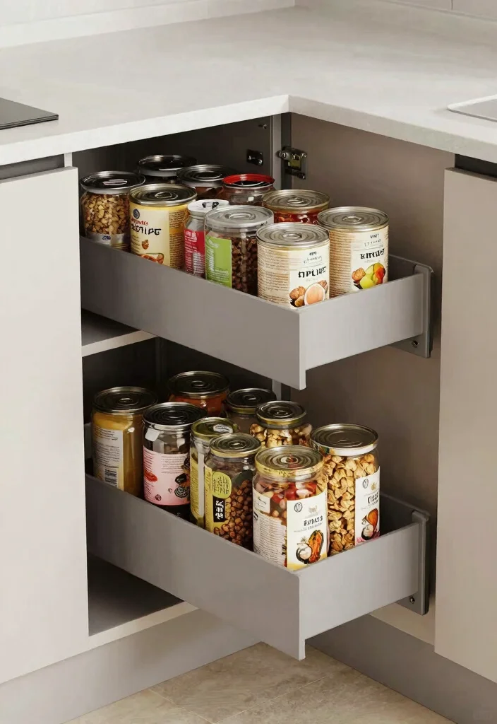 14 Small Kitchen Organization Ideas That Actually Work 15 14 Small Kitchen Organization Ideas That Actually Work 5. Pull Out Pantry 0