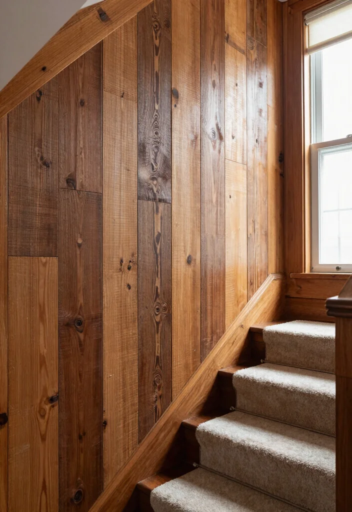 14 Stair Wall Decor Ideas for Vertical Spaces 7. Textured Wall Treatments 0