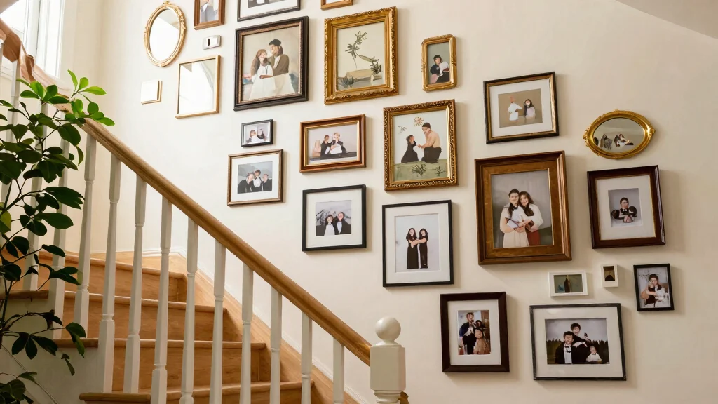 14 Stair Wall Decor Ideas for Vertical Spaces