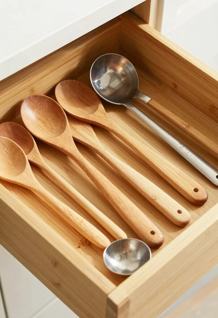 14 Utensil Organization Ideas for Kitchen Drawers 1. Bamboo Drawer Inserts 0