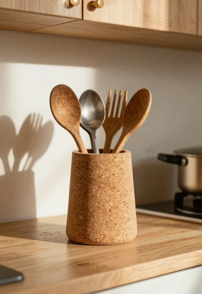 14 Utensil Organization Ideas for Kitchen Drawers 10. Eco Friendly Utensil Holders from Cork 0