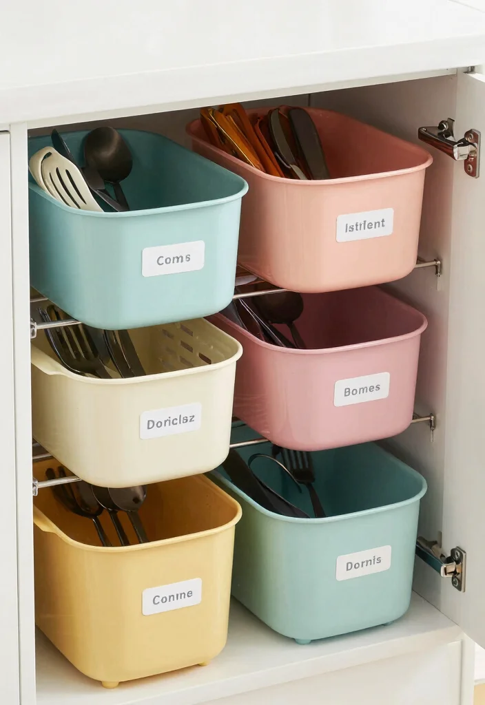 14 Utensil Organization Ideas for Kitchen Drawers 12. Stackable Storage Bins 0