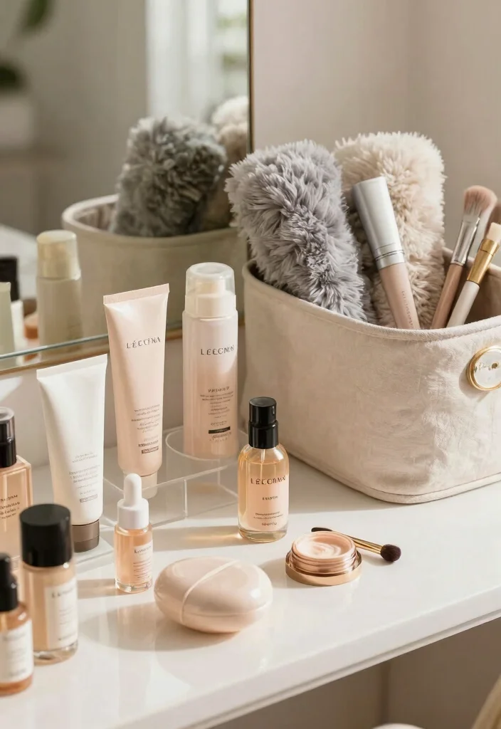 14 Vanity Organization Ideas to Keep Essentials Tidy 14. Seasonal Rotation of Products 0