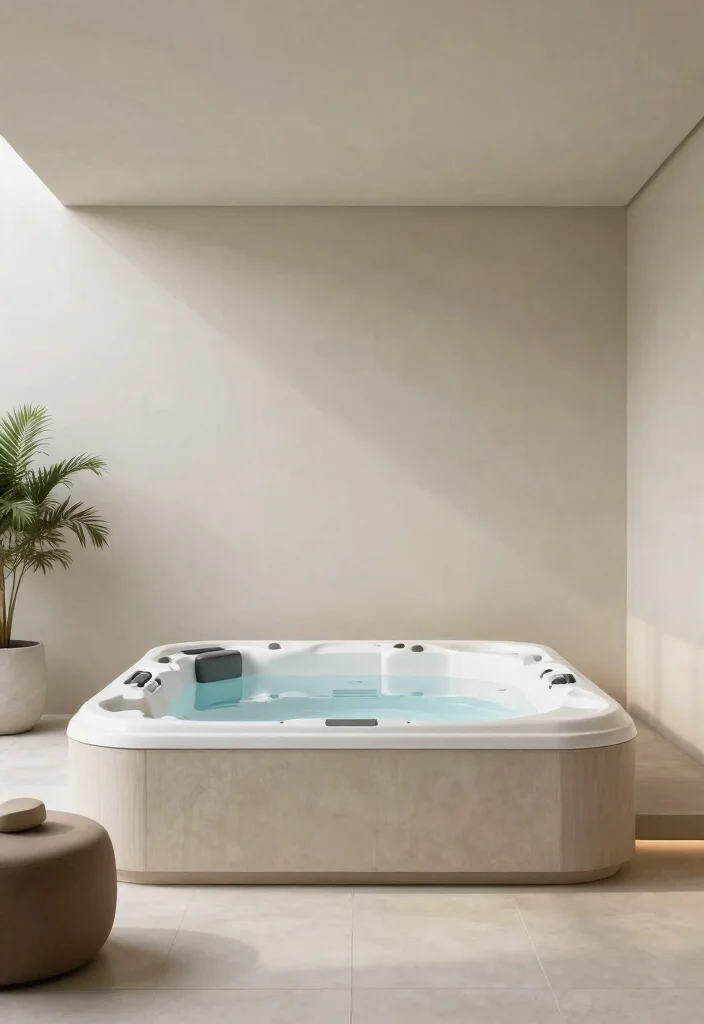 15 Backyard Hot Tub Ideas for a Private Spa Style Escape 14. Modern Minimalism 0